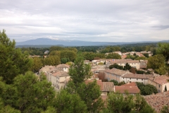 Vue sur le mont Ventoux depuis le donjon du château des Comtes de Toulouse, à l’époque où Pernes était capitale du Comtat.